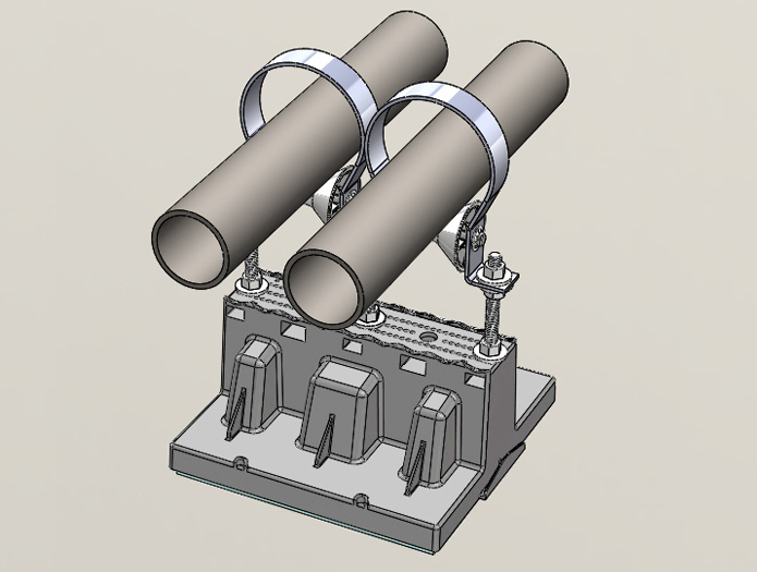 054 -Two Elevated 1"-3" Pipe Roller