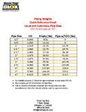 Piping Weights Reference Sheet