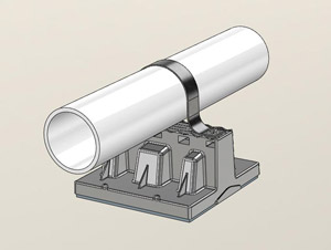 Single Pipe U-Clamped