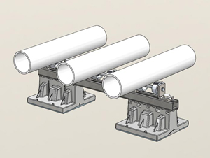 063 - 2 Blox Bridge with Multiple 4"-6" Pipe Rollers