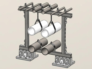 083 - 2 Tier Bridge Piping Rack