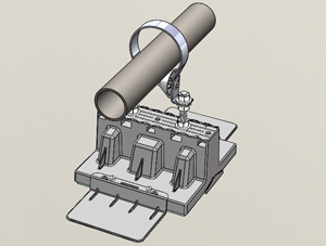 055 - Blox with 1"- 3" Pipe Roller & Securing Brackets